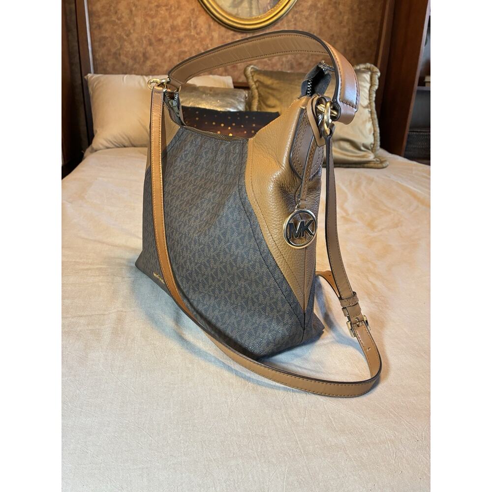 Michael Kors Large Luxury Designer Brown Leather Tote Handbag Women. - Picture 3 of 15